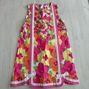 Lilly Pulitzer Floral Shifts Dress Girls Size 7